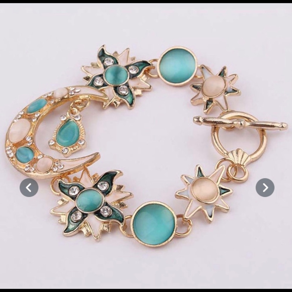 Half Moon and Stars Bracelet Boho Chic